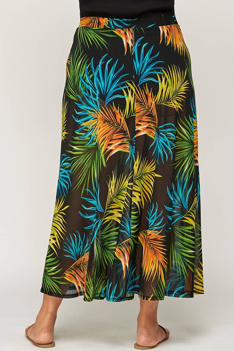 Multi Mesh Cover Up Maxi Plus Size Kjol - WG17747-SK för wholesale på Faire3