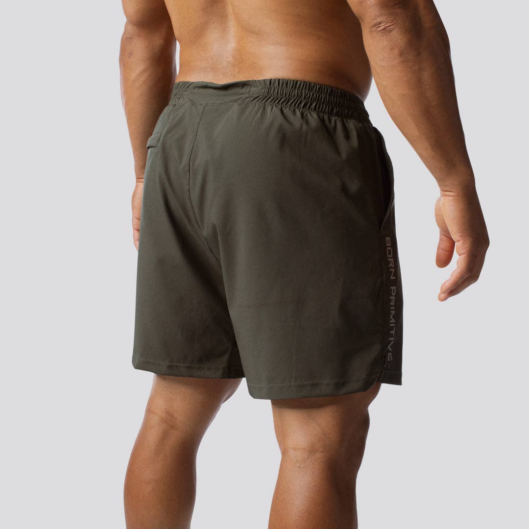 Born Primitive - Wholesale Athletic Shorts - Men's - Training Short (Tactical Green)2