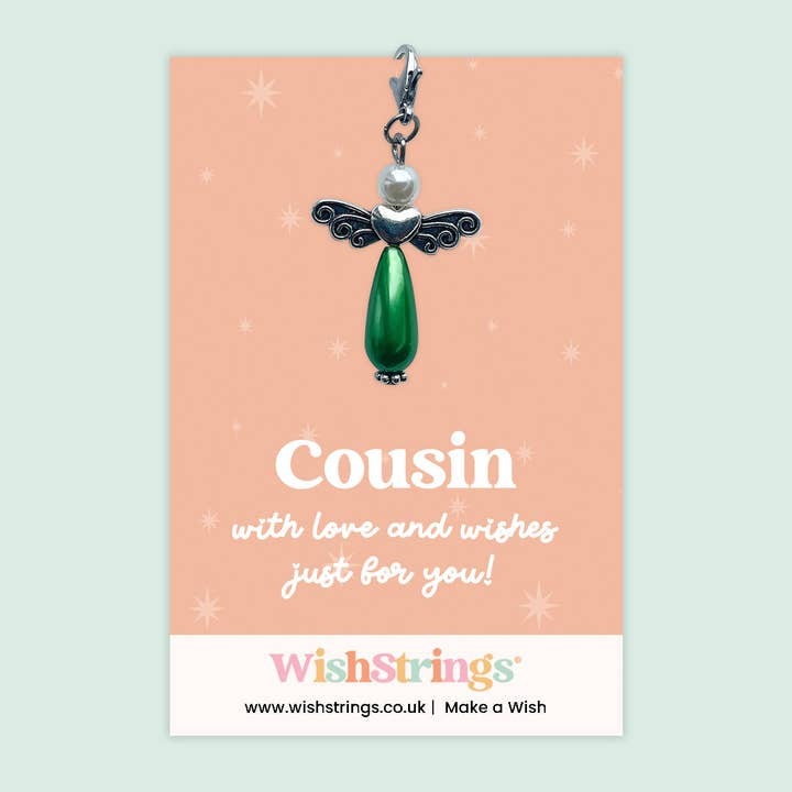 Cousin - Wish Angels, Clip on Keepsake | J258 for wholesale by WishStrings