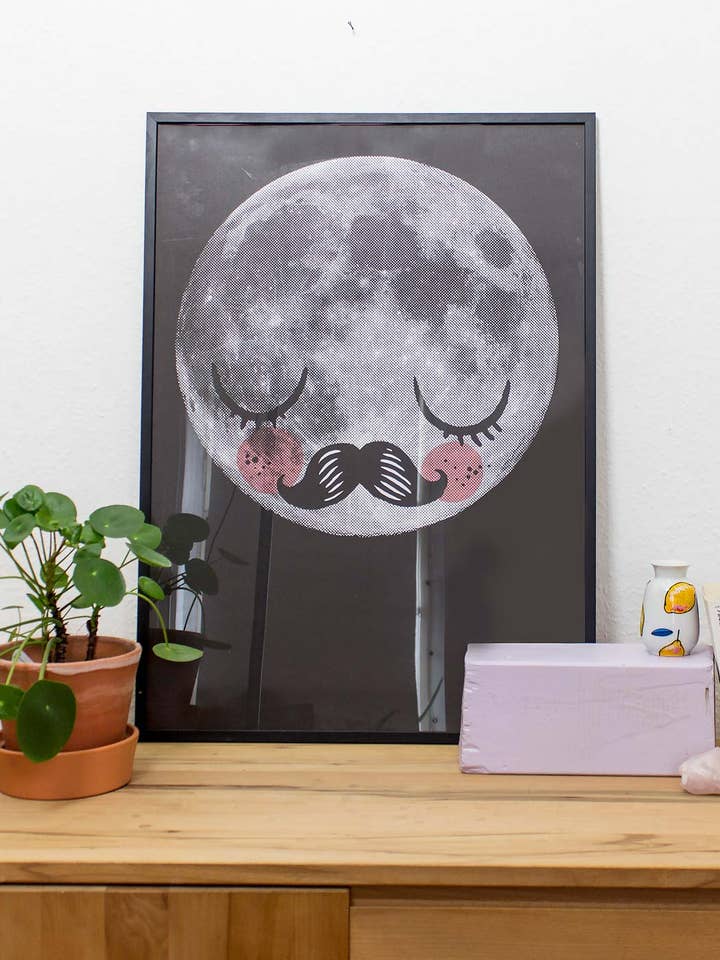 Poster "For Neil" Black for wholesale by Martin Krusche Illustration