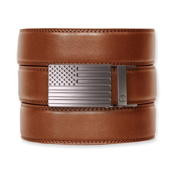 Tough Apparel - Wholesale Belt - Men's - Cognac Leather Ratchet Belt & Buckle Set13