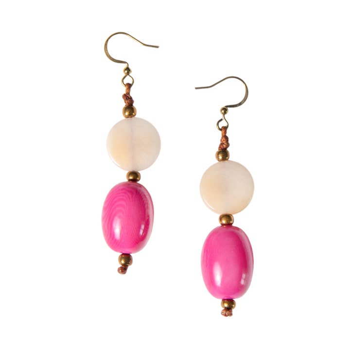 Sari Earrings for wholesale by Organic Tagua Jewelry