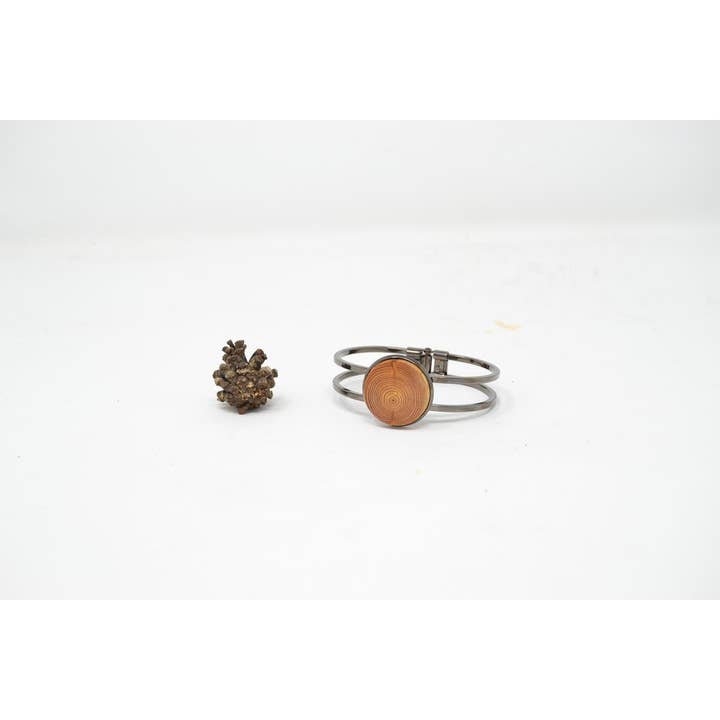 Pulseira em madeira de lariço de madeira artesanal 3 cm por atacado de Huizbirn