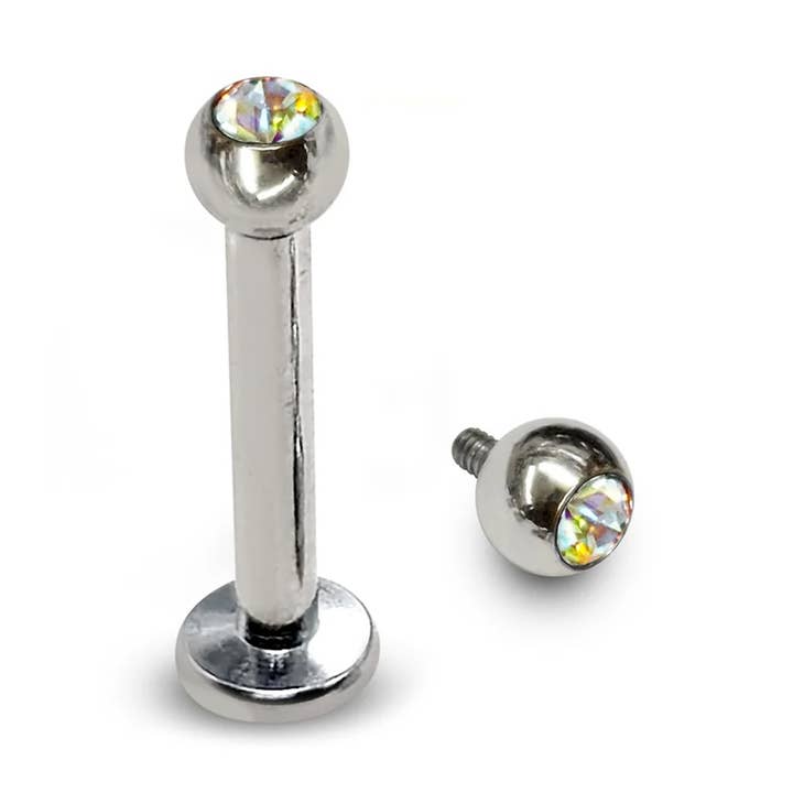 LABRET INTERNAL THREADING WITH GEMBALL - SURGICAL STEEL 316L and other Purchase Wholesale cz jewellery sets. Free Returns & Net 60 Terms on Faire trending on Faire.