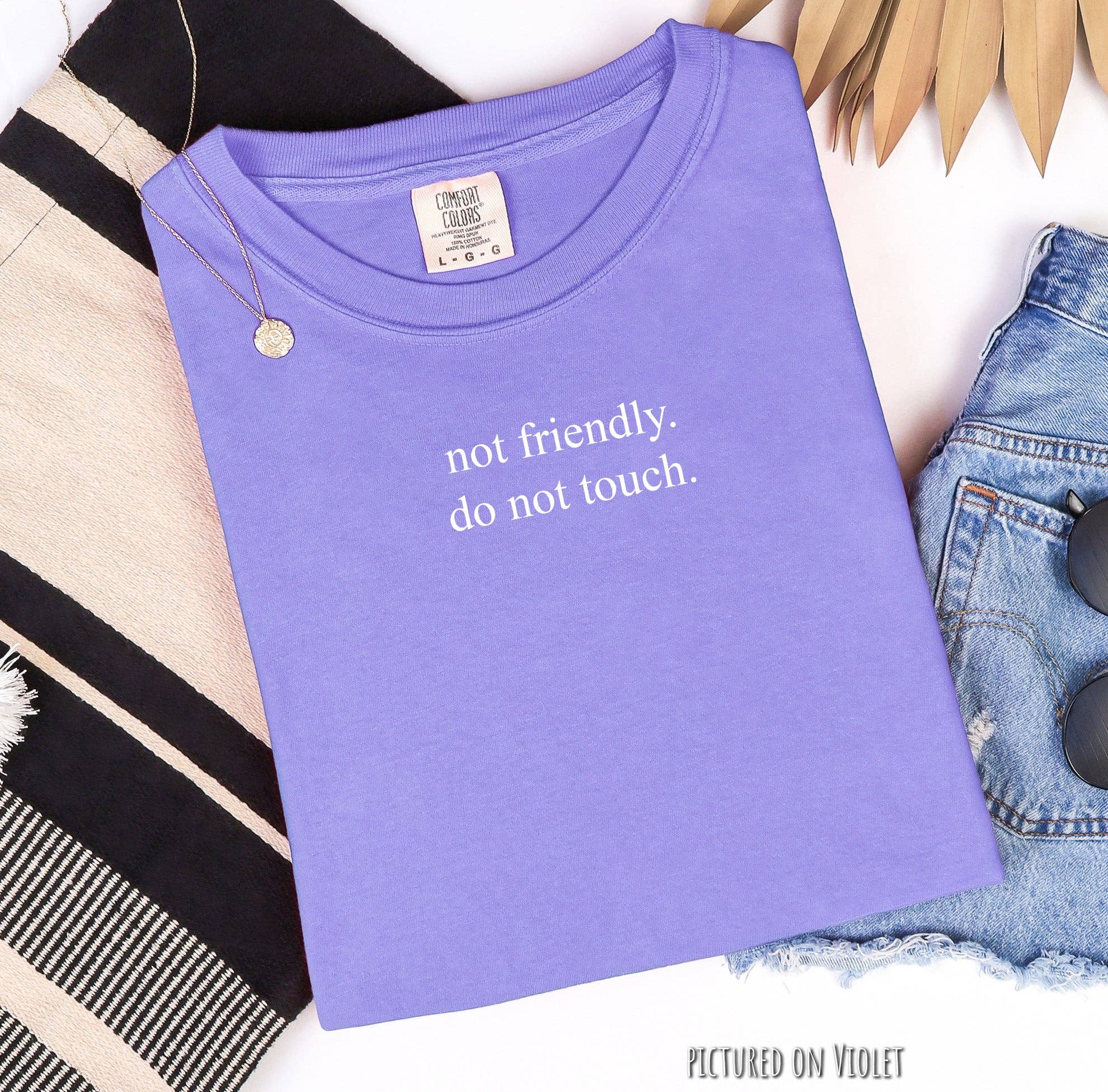 Blue Giraffe Inc - Wholesale Shirt - Women's - Not Friendly, Do Not Touch Minimalist T-Shirt5