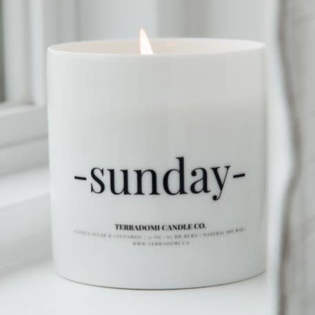 Vanilla Sugar & Cinnamon Soy Candle | Ceramic Jar + Box for wholesale by Terradomi Candle Co.