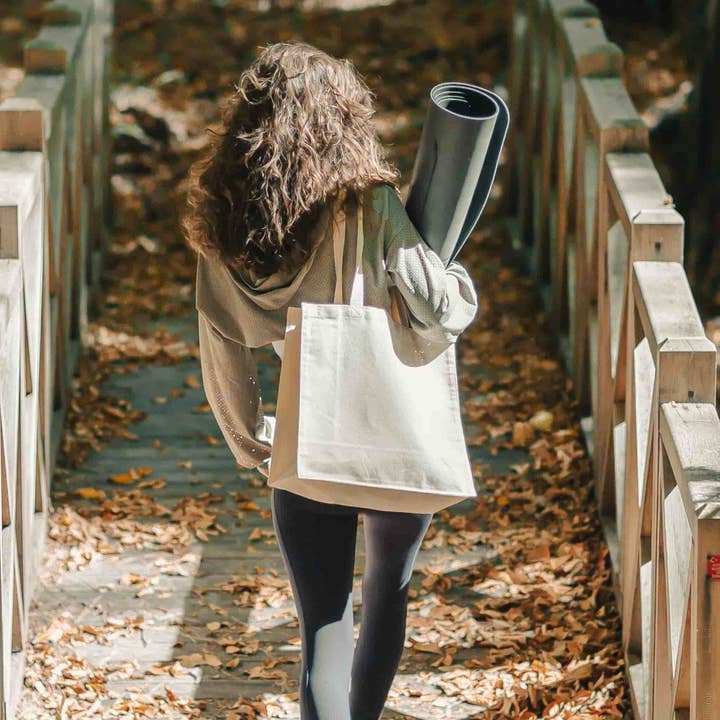 Natural TBF Large Square Canvas Tote - TF227 for wholesale on Faire7