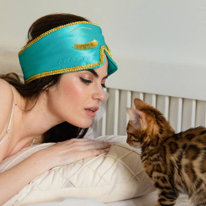 Drowsy Sleep Co. - Wholesale Sleep/eye mask - Breakfast at Drowsy Silk Sleep Mask5