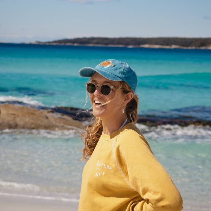 Pallion Point - Wholesale Baseball Cap - Unisex - Turtle Fish Lid | Cotton Dad Cap in Blue