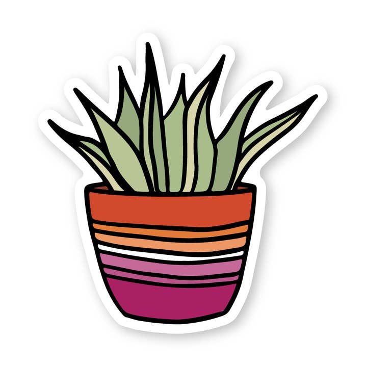 Adesivo in vinile Potted Plant Subtle LGBTQ+ Pride per la vendita all'ingrosso da parte di Campfires & Coffee