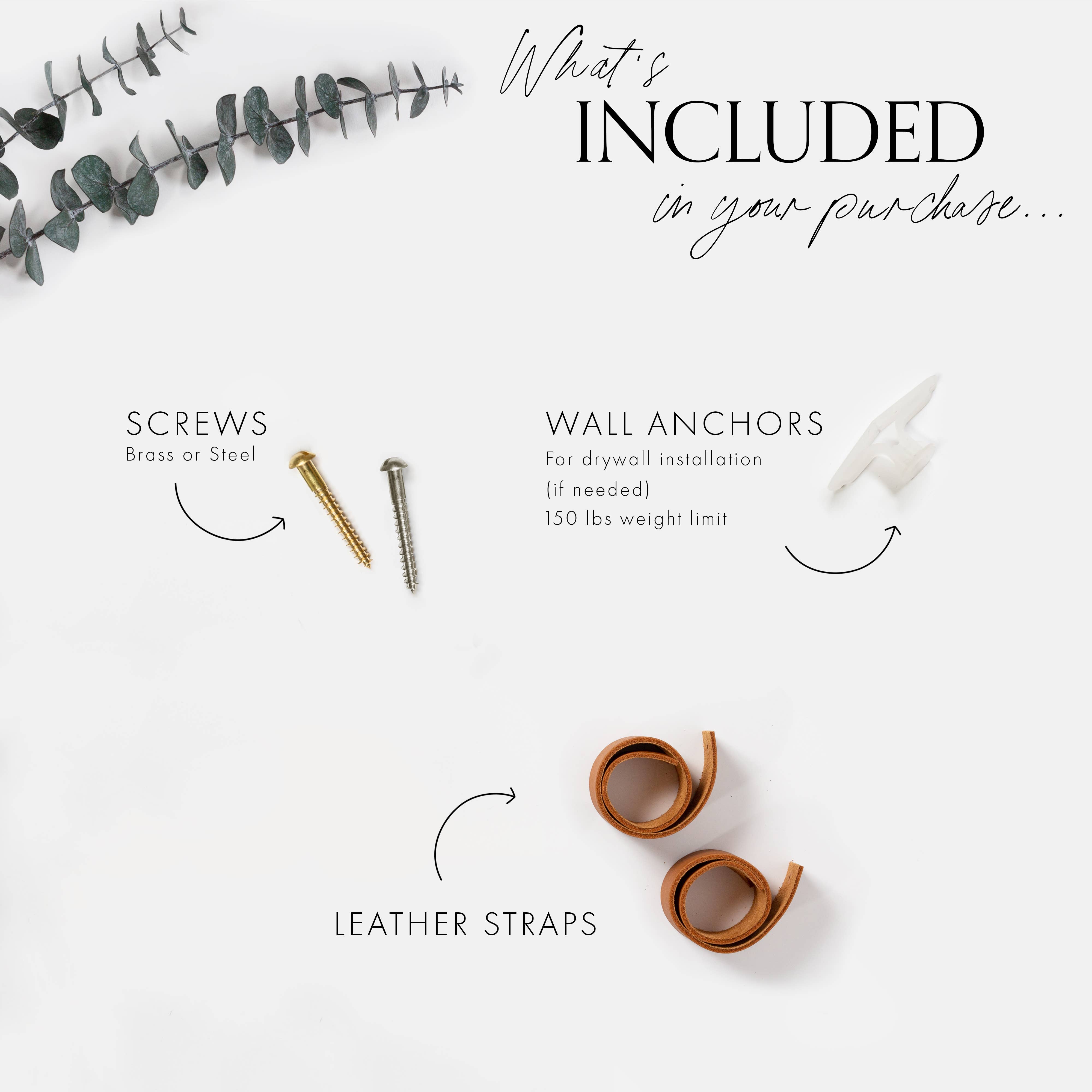 Keyaiira – wholesale Väggkrok – Läderremmar för gardinstångsfästen [V-ände]1