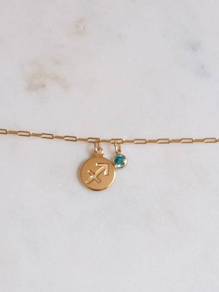 Sagittarius Zodiac Anklet for wholesale by ERIJEWELRY