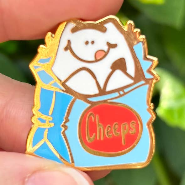 CHEEPS Hard Enamel Pin for wholesale by Bekyoot Inc