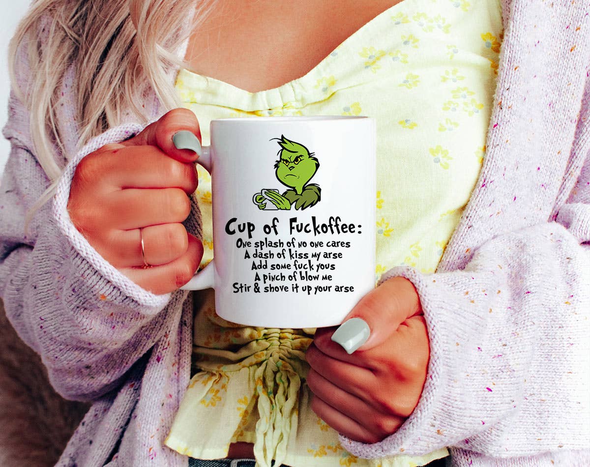House Of Rodan - Wholesale Coffee Mug - Cup Of Fuckoffee - Grinch Co Worker Funny Coffee Mug KTJ07