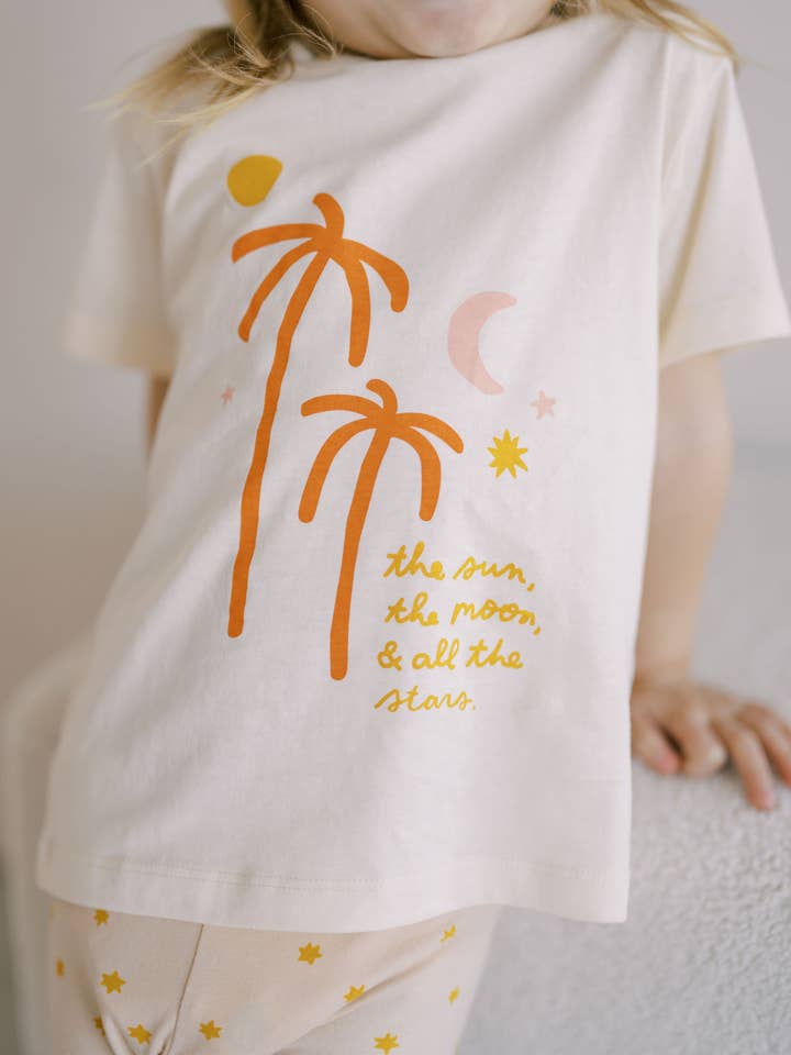 Polished Prints - Wholesale Screen Printed T-Shirt - Kids - Sun Moon Printed Tee, Toddler T-shirt, Kid's Shirt, Spring