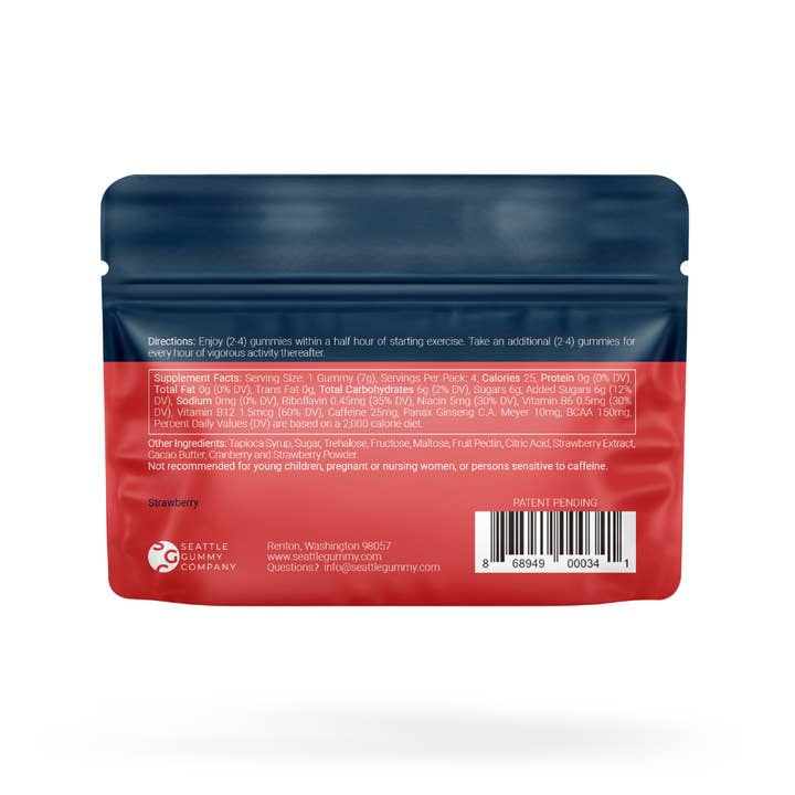Seattle Gummy Company - Wholesale Oral Supplement/Vitamin - Pre Workout Gummies & Energy Supplements (12-Pack) Power Up