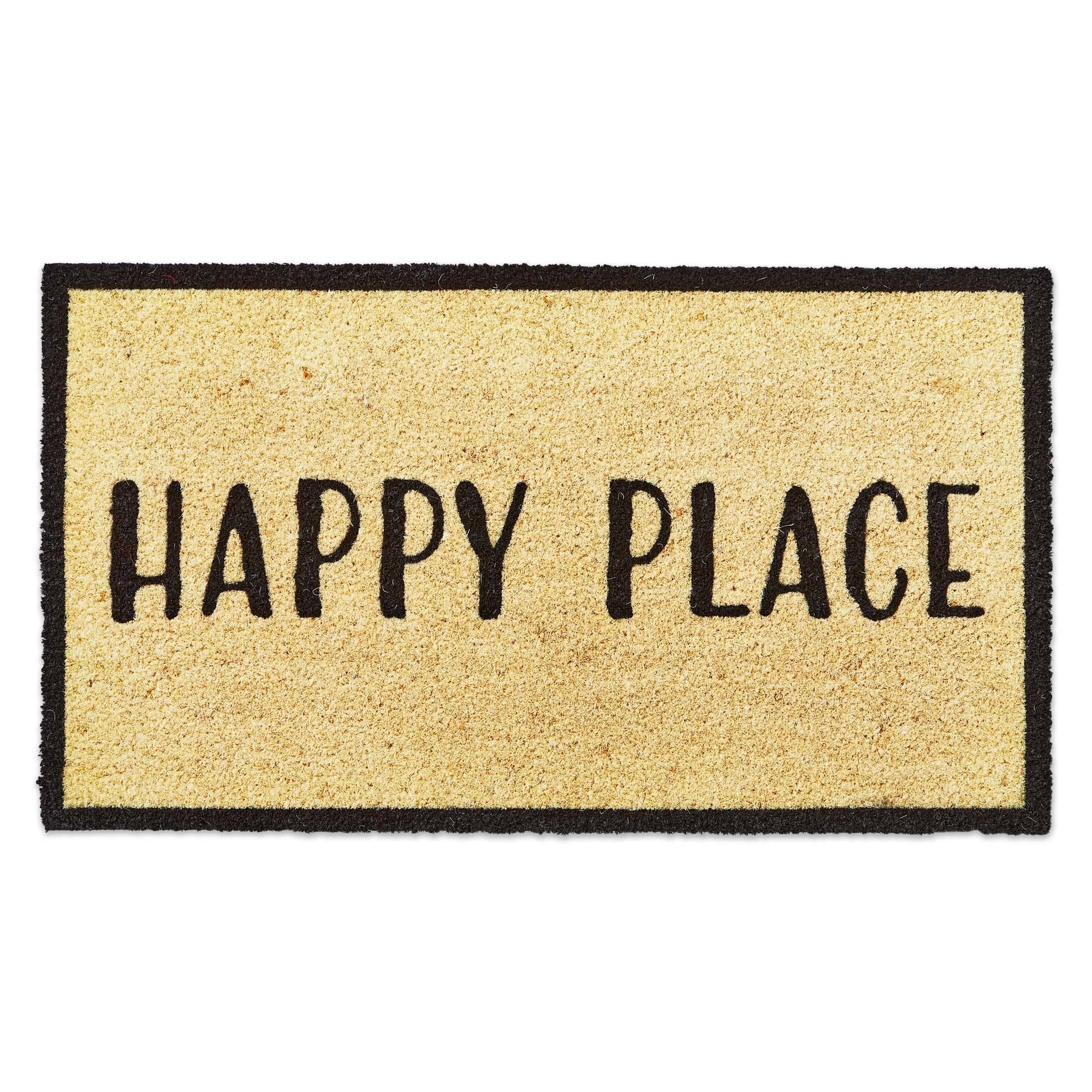 tag - Wholesale Door Mat - Happy Place Pac Coir Mat Black Everyday0