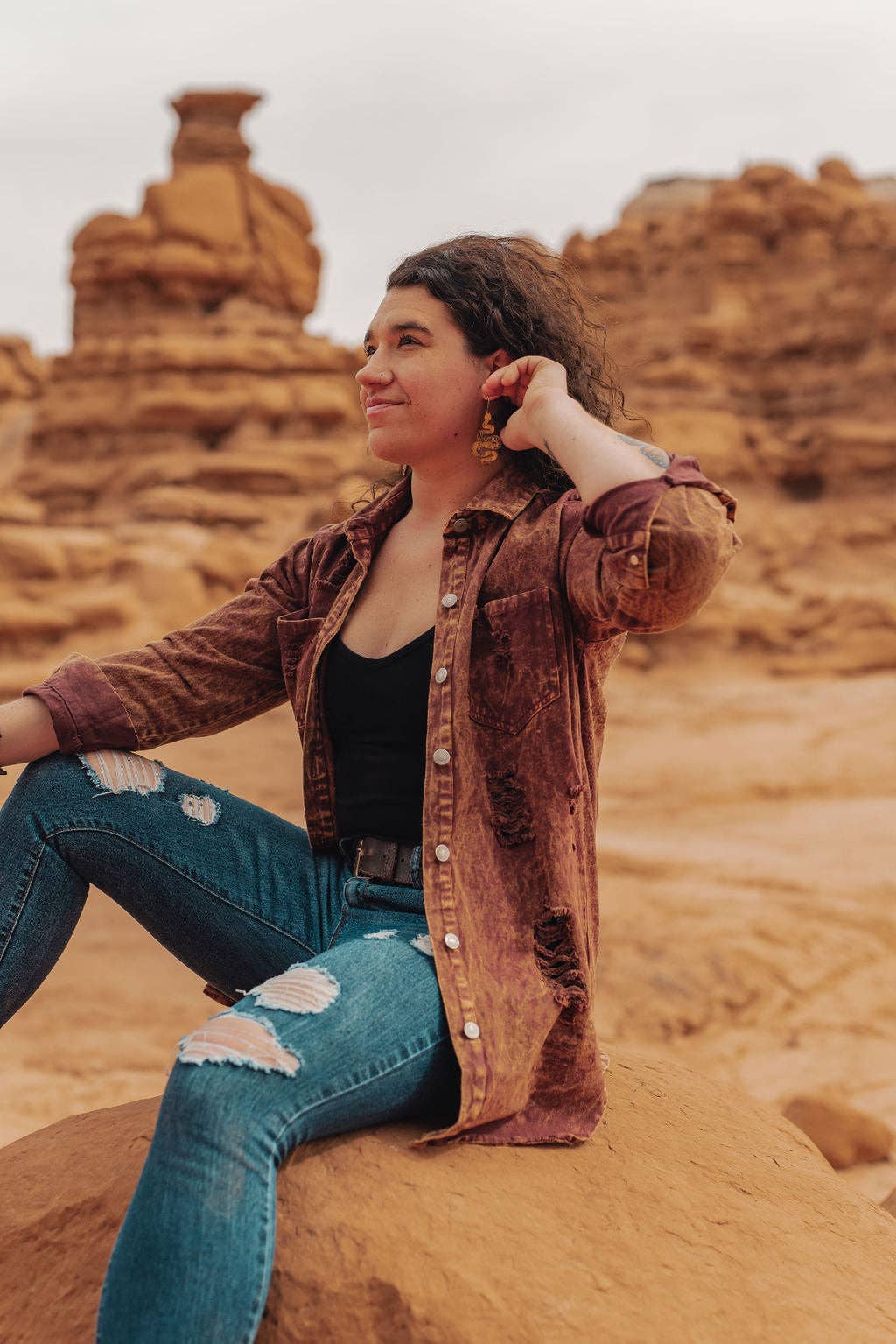 lovelevel – wholesale Dangle earrings – Natural Wood Earrings | SNAKES6