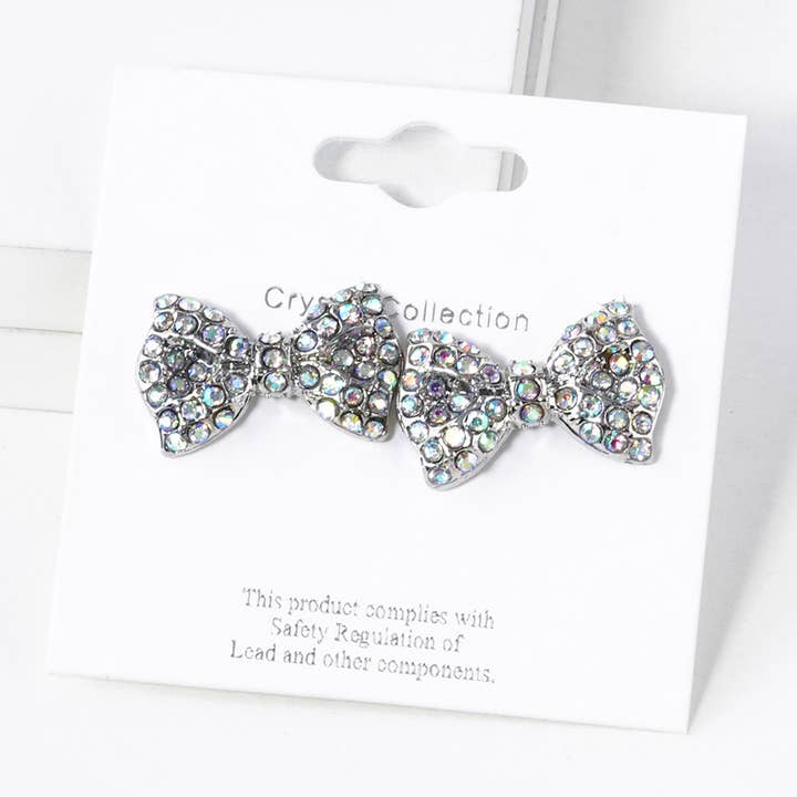 Sensibling Corp. - Wholesale Stud/Post Earrings - Crystal Rhinestone Bow Stud Earrings17
