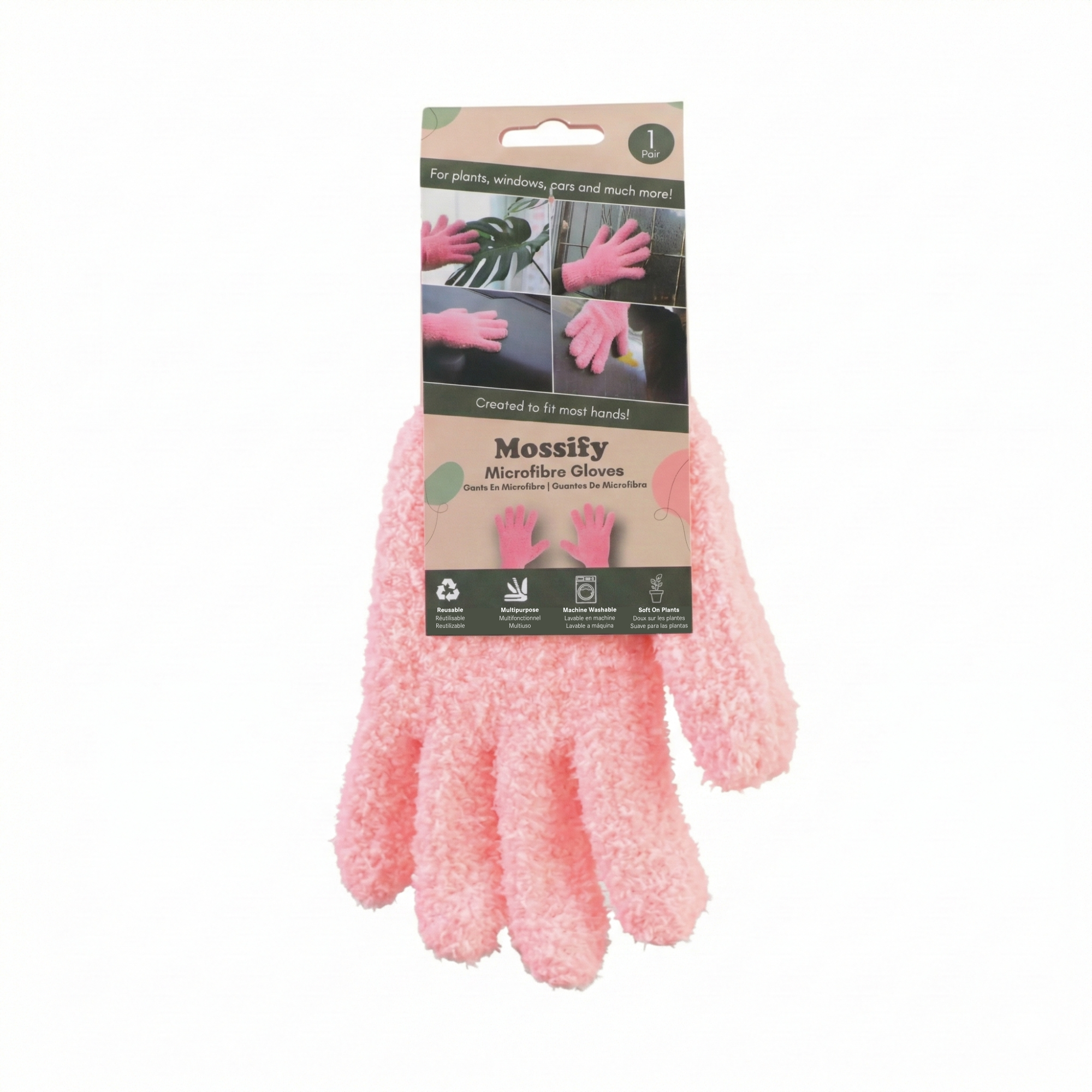Mossify - Wholesale Garden Gloves - 2 Microfiber Gloves – Reusable Leaf-Shining Gloves for Plant4