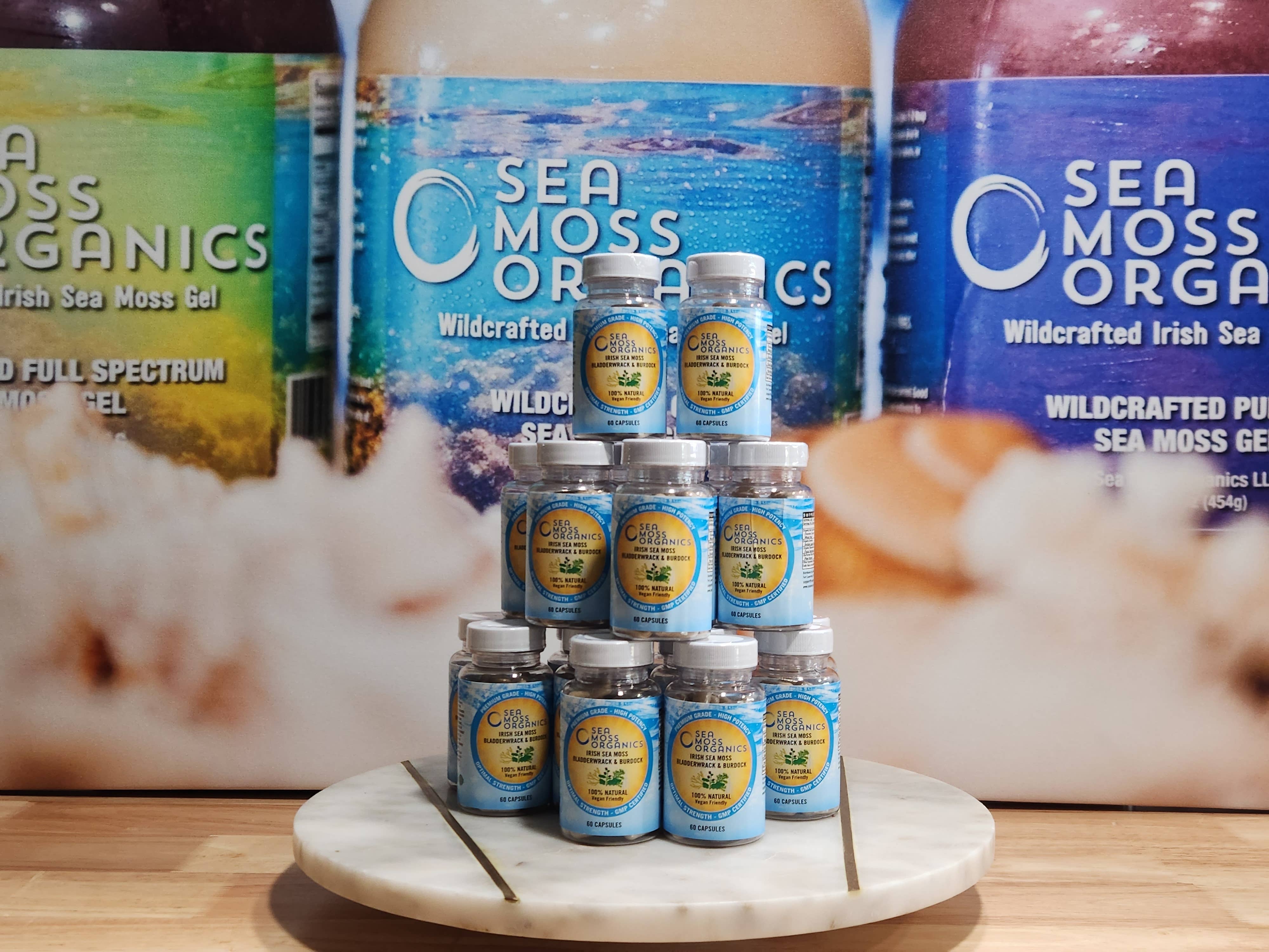 Sea Moss Organics LLC - Wholesale Oral Supplement/Vitamin - Sea Moss| Bladderwrack | Burdock Root 60 Capsules2