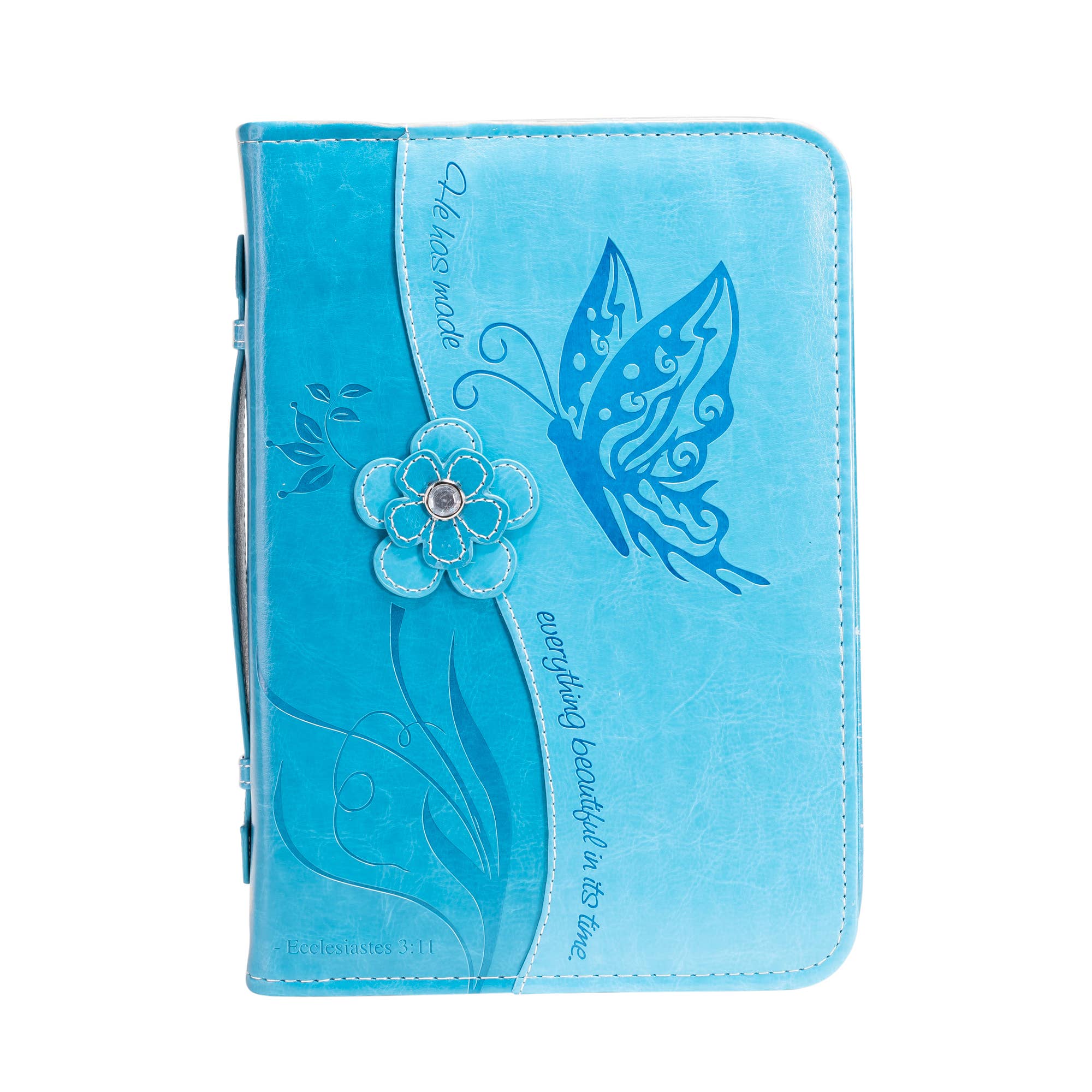 Divinity Boutique - Wholesale Bible Cover - Bible Cover: Teal Blue Butterfly0