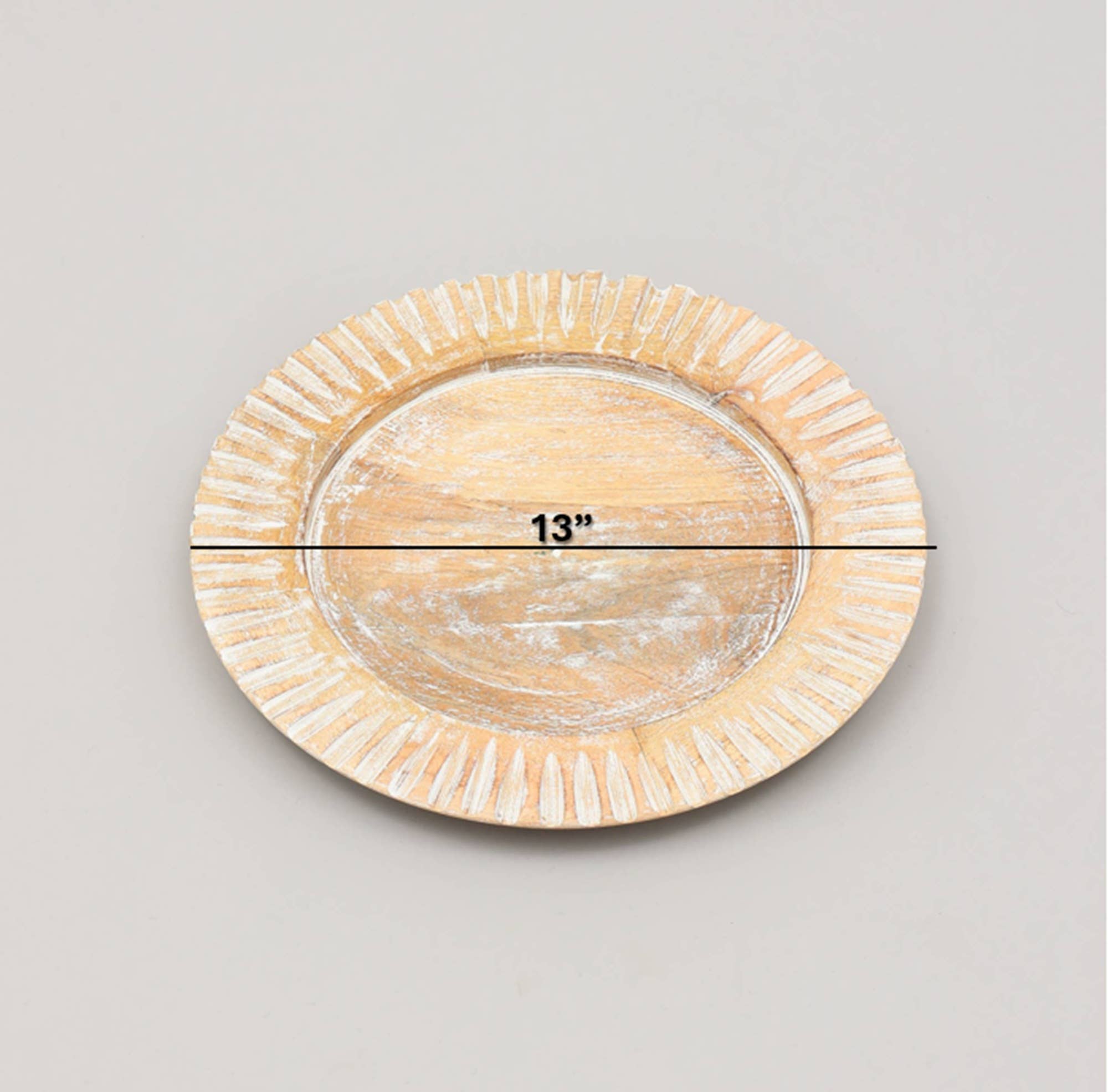 ExpoBazaar - Wholesale Dinner Plate - Wood Charger Plate | Handmade 13" Artisan Wooden Tableware6