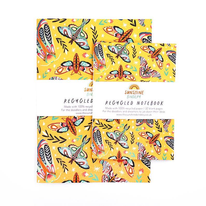The Sunshine Bindery - Vente Cahiers - Carnet de poche Wild Wings Moths A61