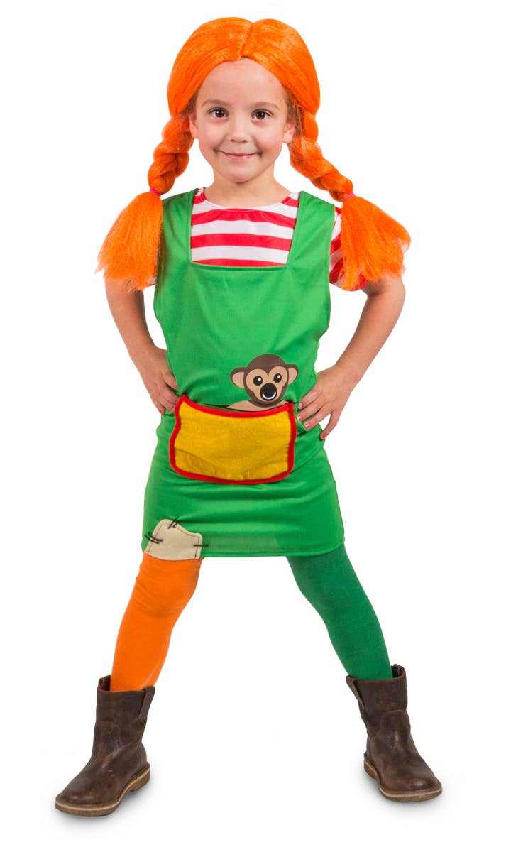 Multi Colores Vestido Pippi Calzas Largas - Talla infantil M de venta al por mayor en Faire0