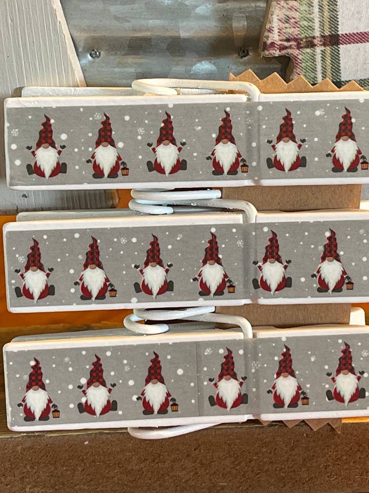 NYE Julemand Nisser Tøjklemme Chip Clip for engroshandel hos NanCBeeCreations