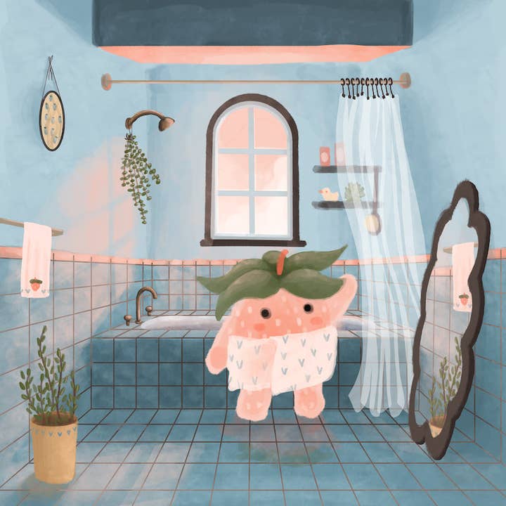 Tundi, the Bathroom Home-A-Lot - Print for wholesale by Dear Honey