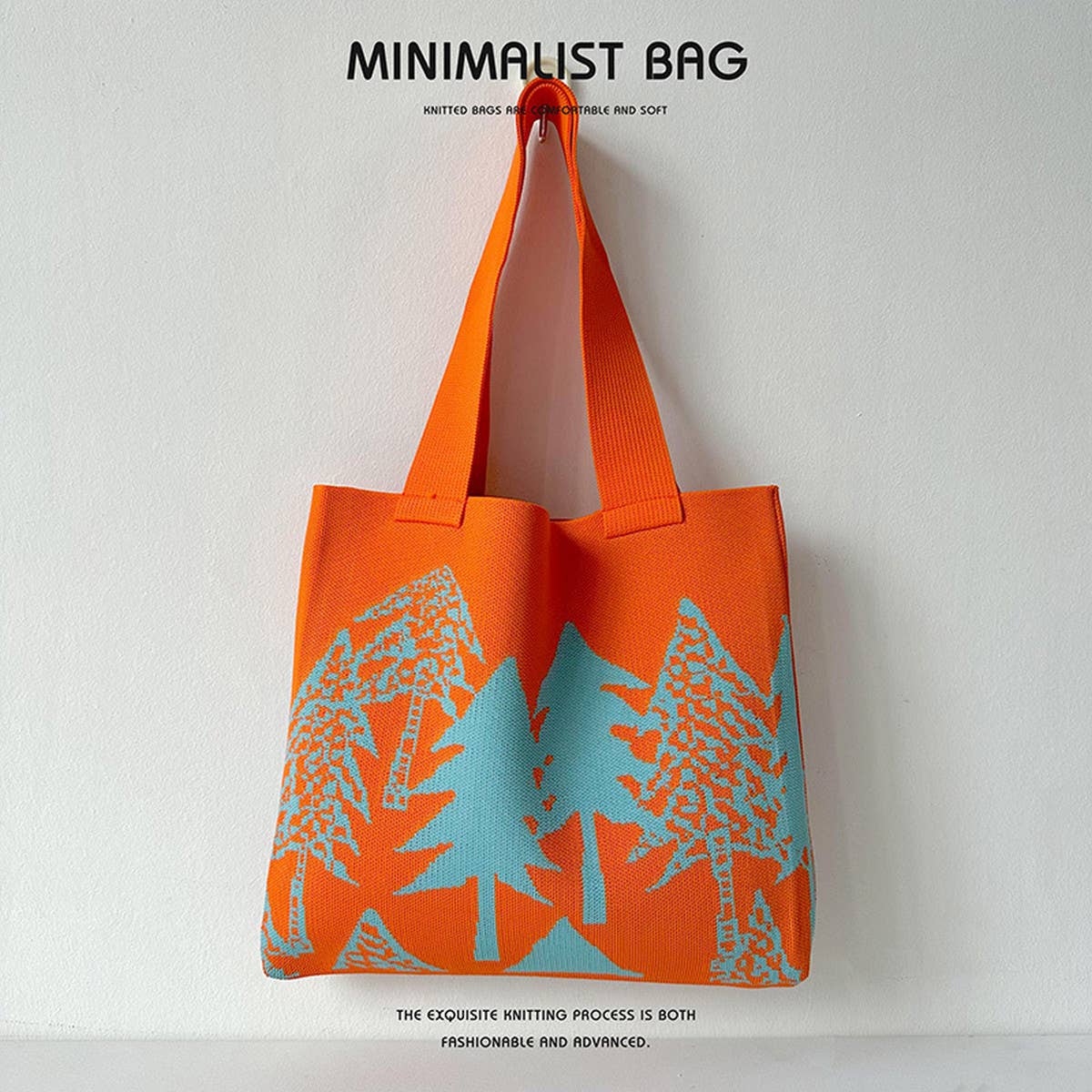 ACCITY - Wholesale Tote Bag - Women's - WOMEN FASHIONABLE KNITTED SHOULDER BAG HANDBAG_CWAB151210