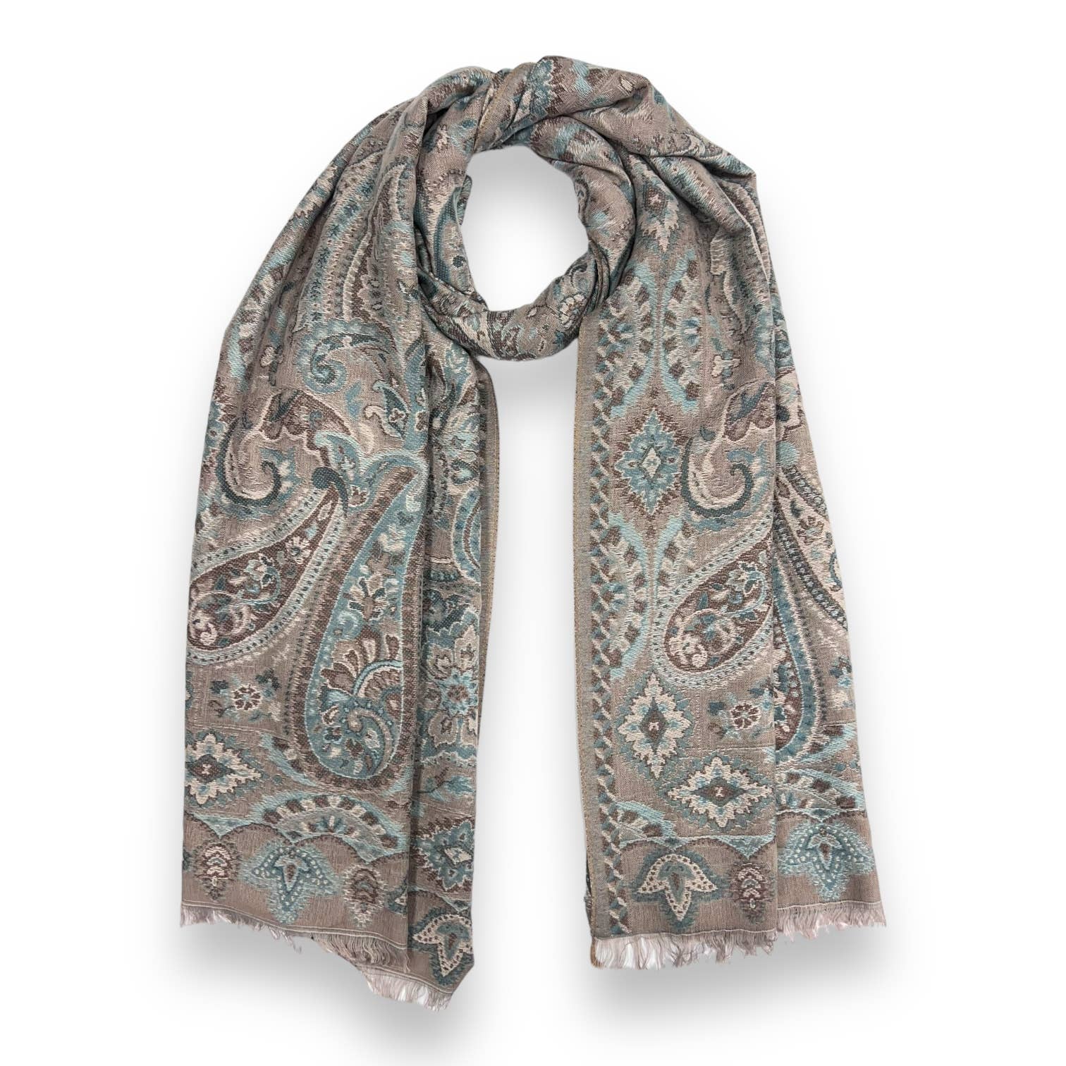 London Scarves - Wholesale Scarf - Women's - Premium pashmina with paisley print3