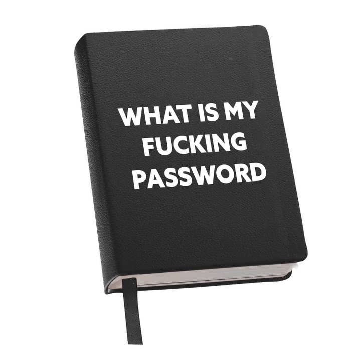Toss Designs - Wholesale Journal/Diary - Password Book (Black) - What is my f... Password?