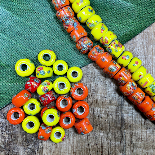 Bead Goes On – Großhandel Perlen – Gelbe Tombo-Rondelle-Glasperlen im japanischen Vintage-Stil2