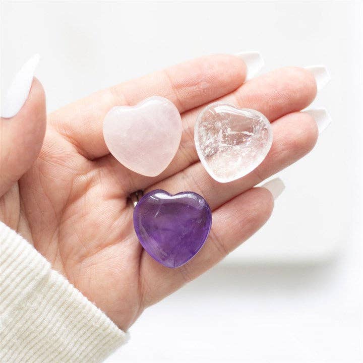 Something Different Wholesale - Wholesale Spiritual Stone/Crystal - Set of 24 Lucky Crystal Hearts in Display4