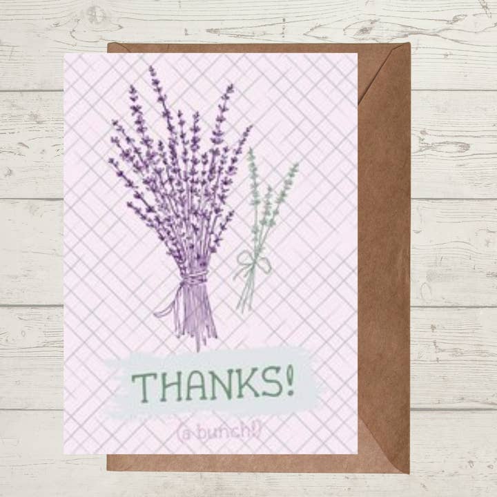 Tarjeta de felicitación Thanks a Bunch para venta al por mayor de CreativebyKelsey