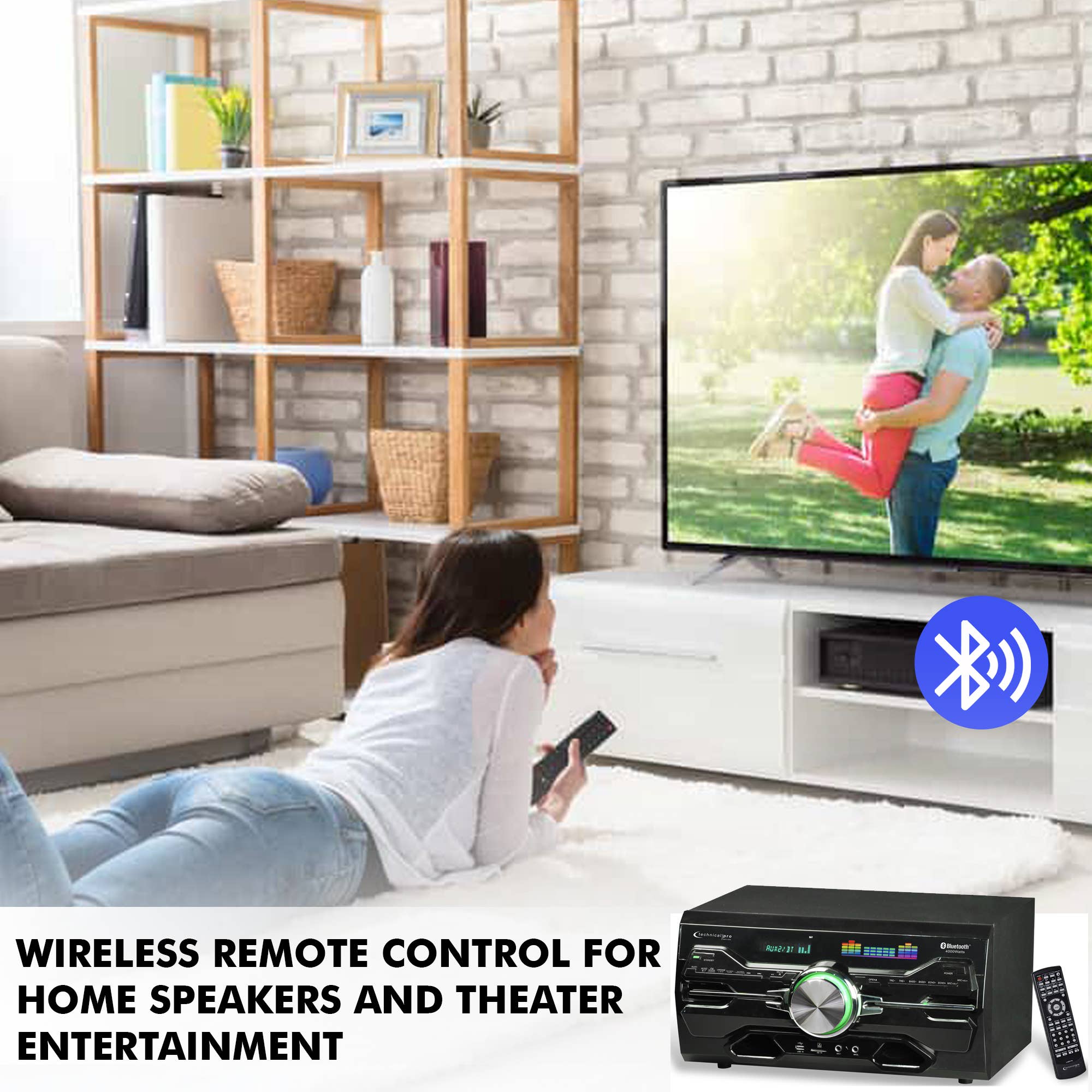 Technical Pro - Wholesale Speakers - 4000W Bluetooth Home Audio Receiver with Built-in DVD Player2