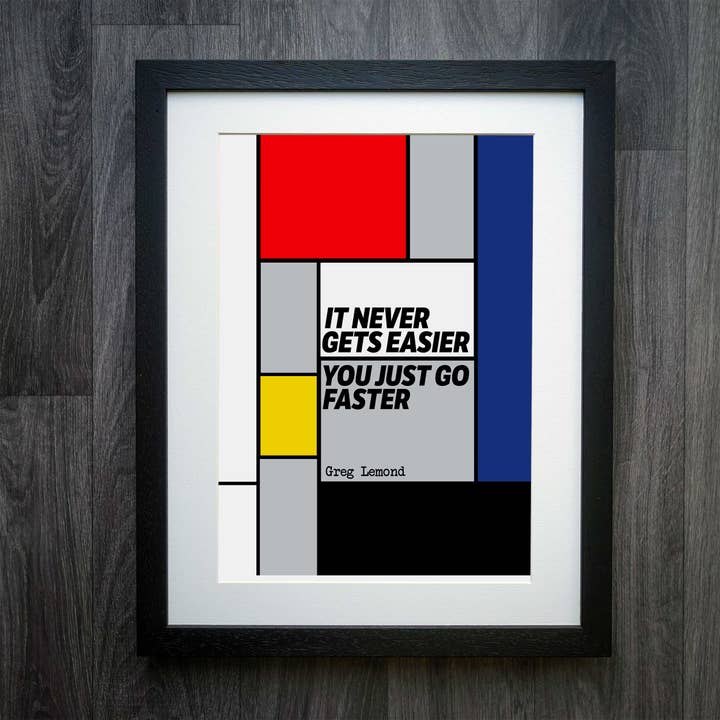 Faster Lemond Jersey Cycling Print - Framed/Unframed Options for wholesale by EllieBeanPrints