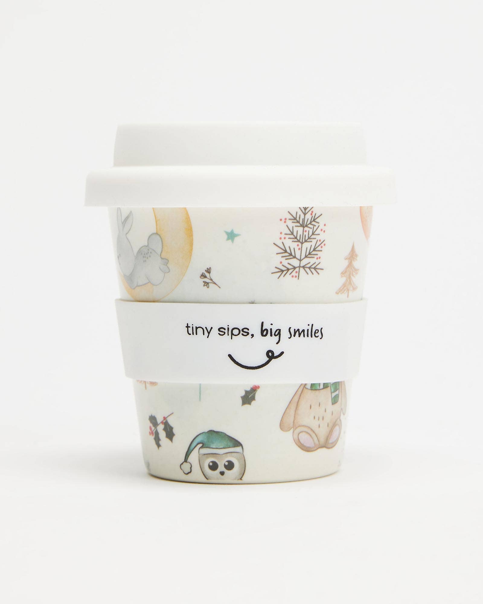 Itti - Wholesale Drinking glass/cup – Kids & Baby - Itti Bamboo Baby Cino Cup + 2 Straws - Winter Wonderland2