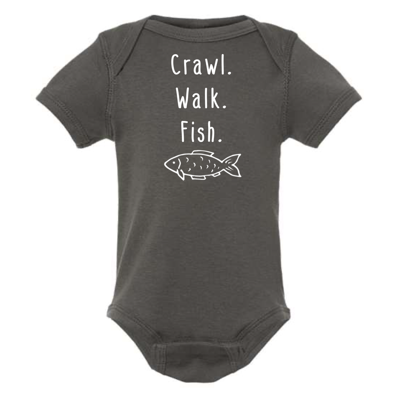 dkhandmade - Wholesale Bodysuit (Non-Footed) - Baby - CRAWL WALK FISH BABY ONESIE 0