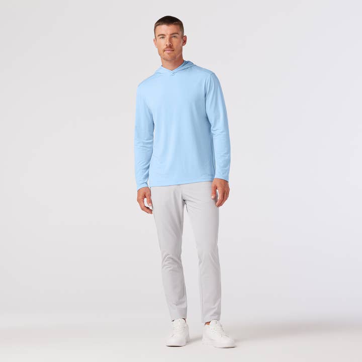 Knox LS Hoodie - Light Blue for wholesale by Mizzen+Main