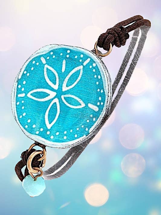 PULSEIRA DE CORDÃO COM CHARME DE AREIA E DÓLAR por atacado de Andrea Bijoux