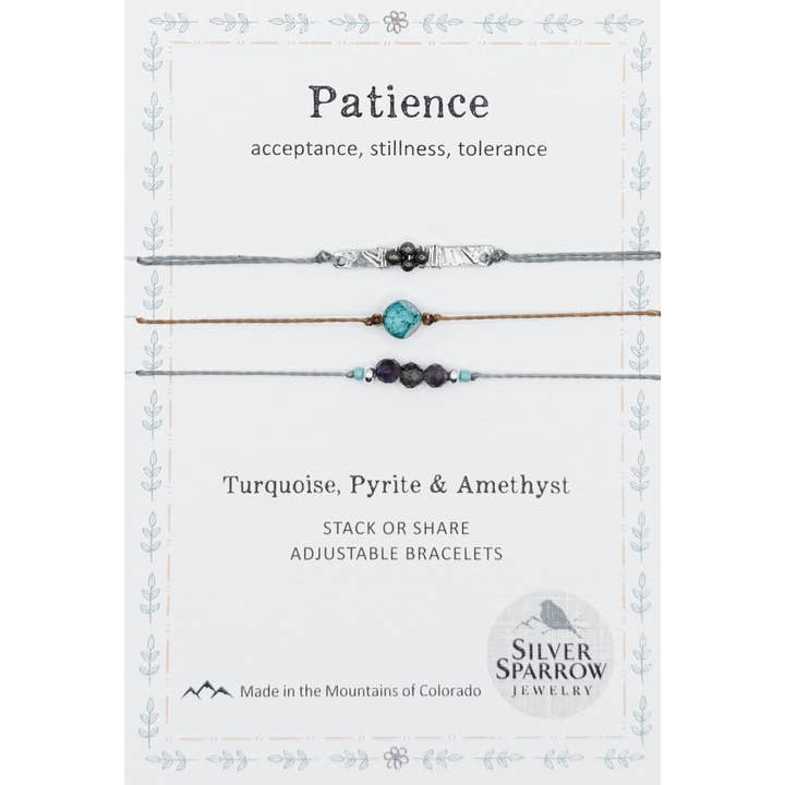 Patience Stackable Bracelet Trio for wholesale by Silver Sparrow Jewelry