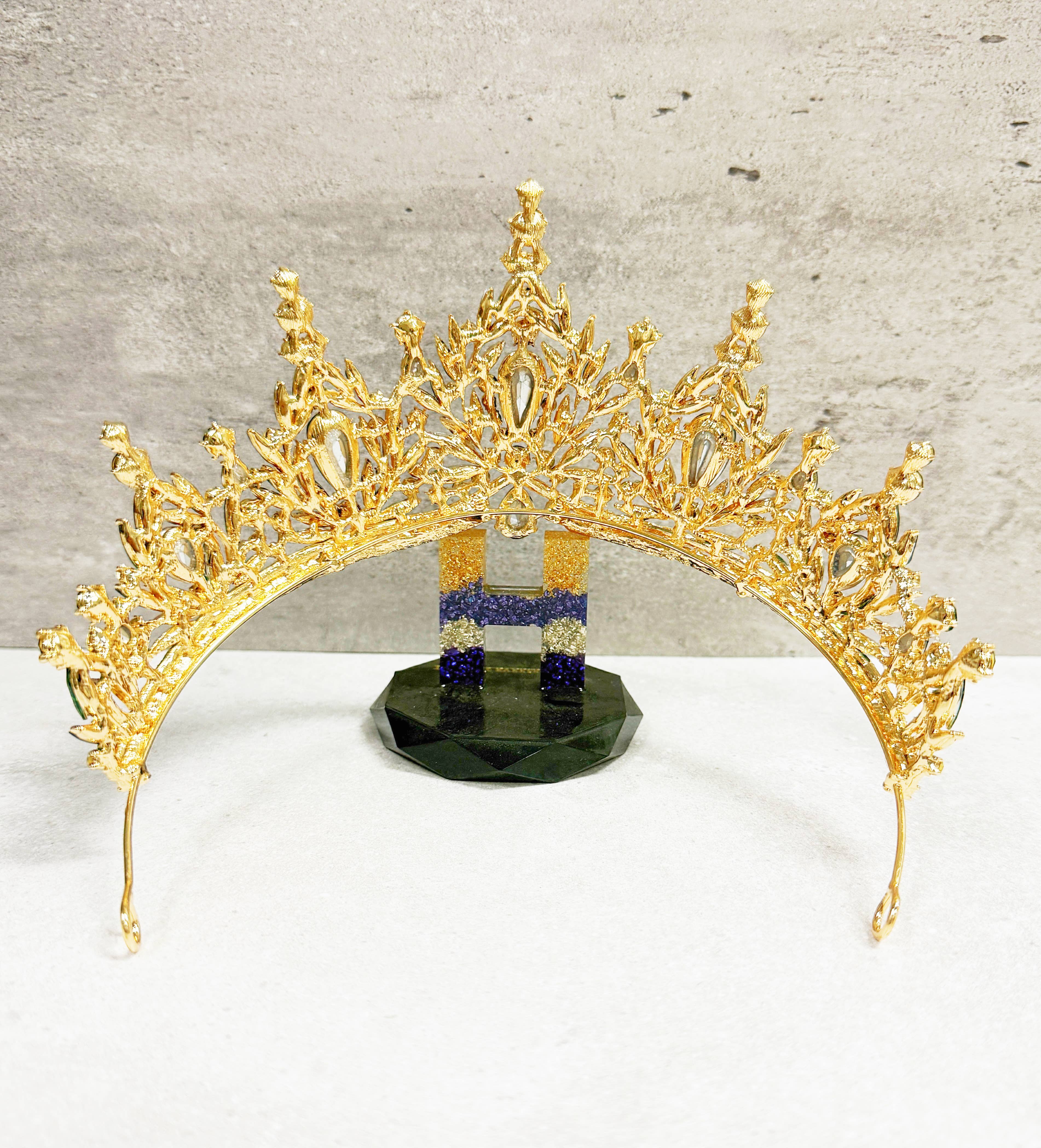 Happy Dream Gifts - Wholesale Tiara - Dames - Kristallen tiara, groene kroon, Victoriaanse tiara, kristallen kroon7