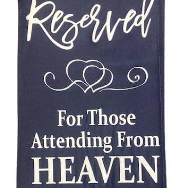 Heaven Keepsake Remembrance Memorial Chair Banner for wholesale by Granny & Grandpa's Custom Creations