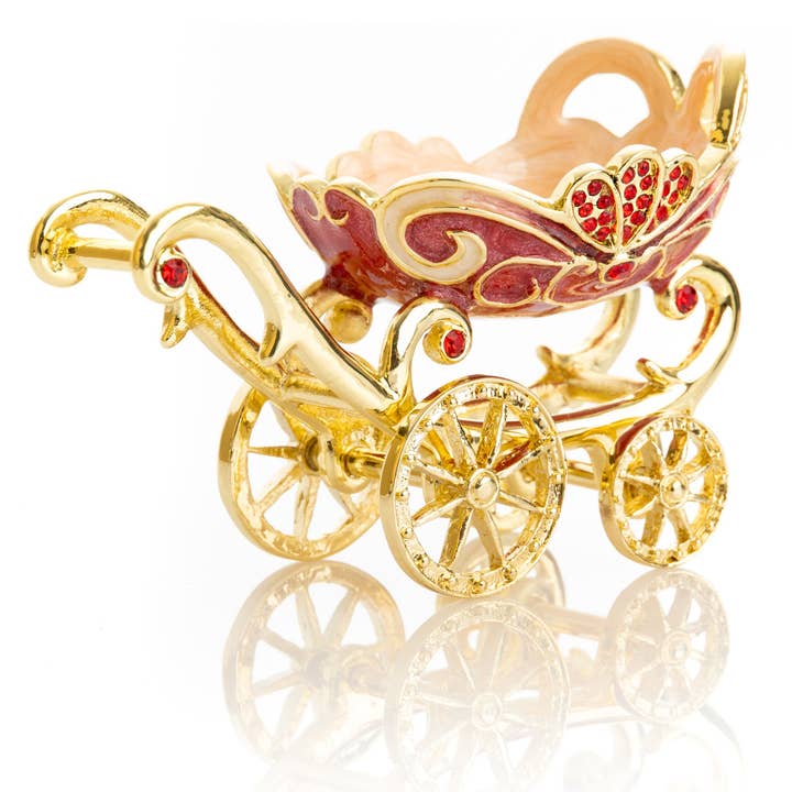 Keren Kopal - Wholesale Sieradendoos/organizer - Red vintage kinderwagen Trinket Box kinderwagen2