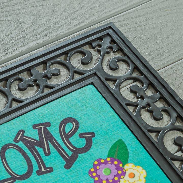 Evergreen Enterprises - Wholesale Door Mat - Fleur Scroll Sassafras Mat Tray1