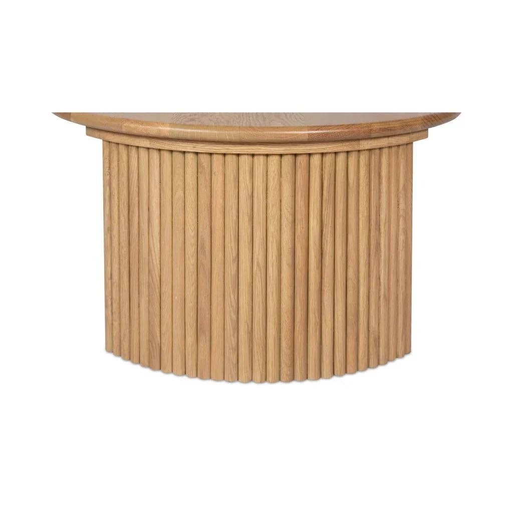 LOOMLAN - Wholesale Coffee Table - Penny Solid Oak Top Round Coffee Table43