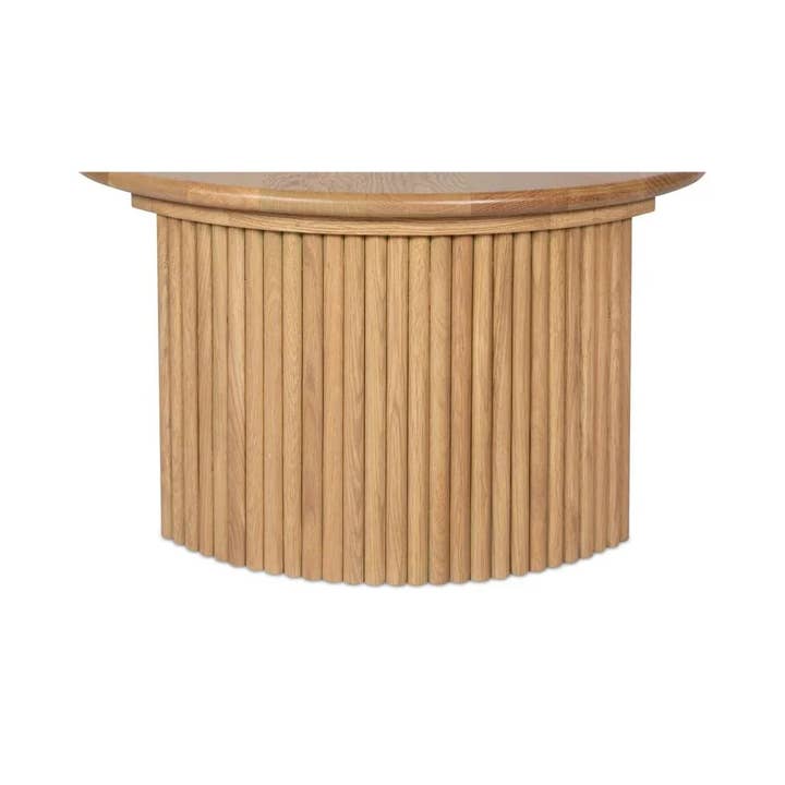 LOOMLAN - Wholesale Coffee Table - Penny Solid Oak Top Round Coffee Table43